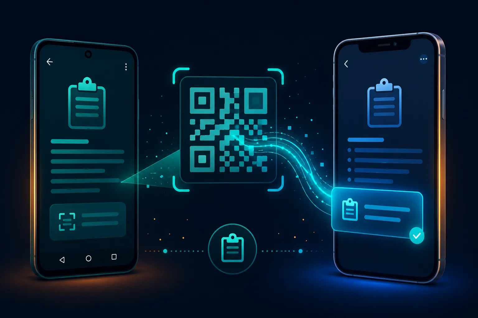 QR code text sharing between Android and iPhone