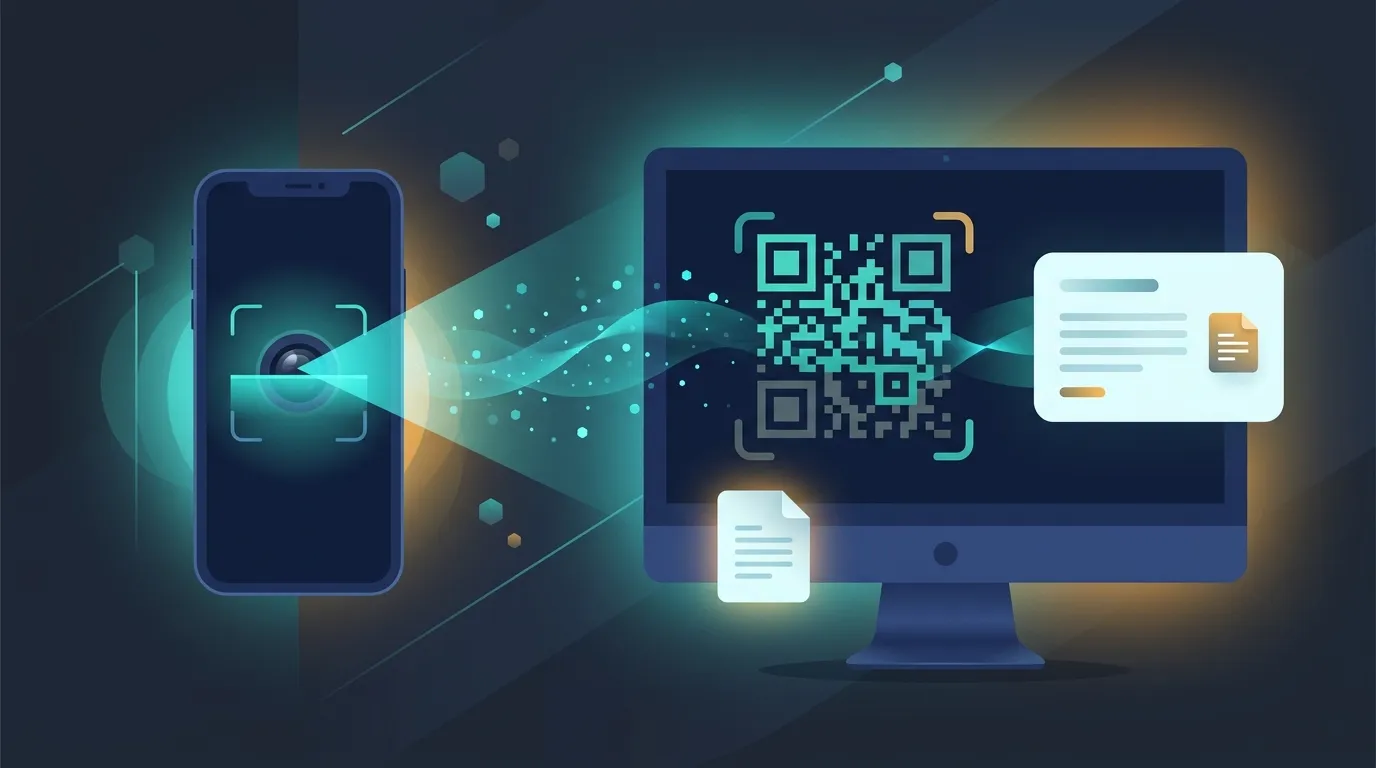 QR code text transfer from Android phone to PC