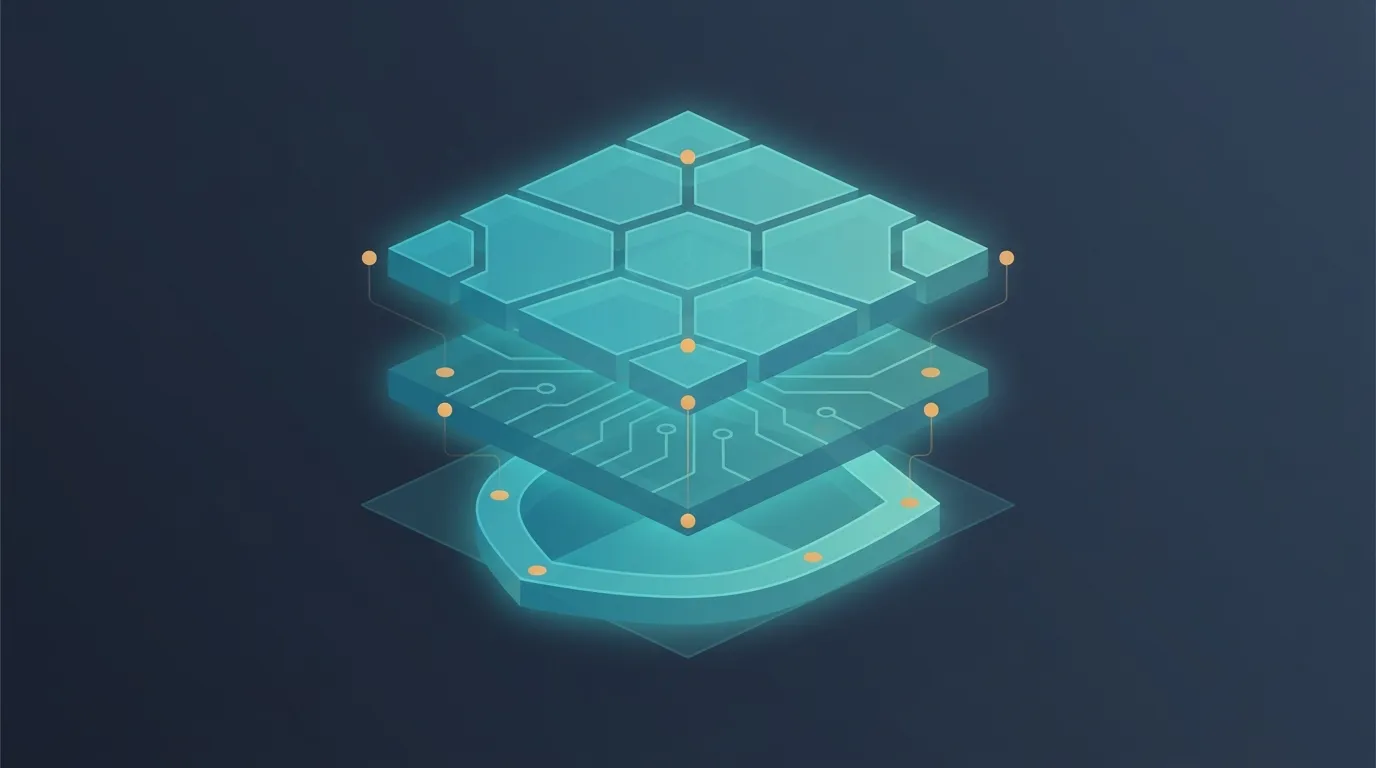 Layered security illustration for encrypted text sharing