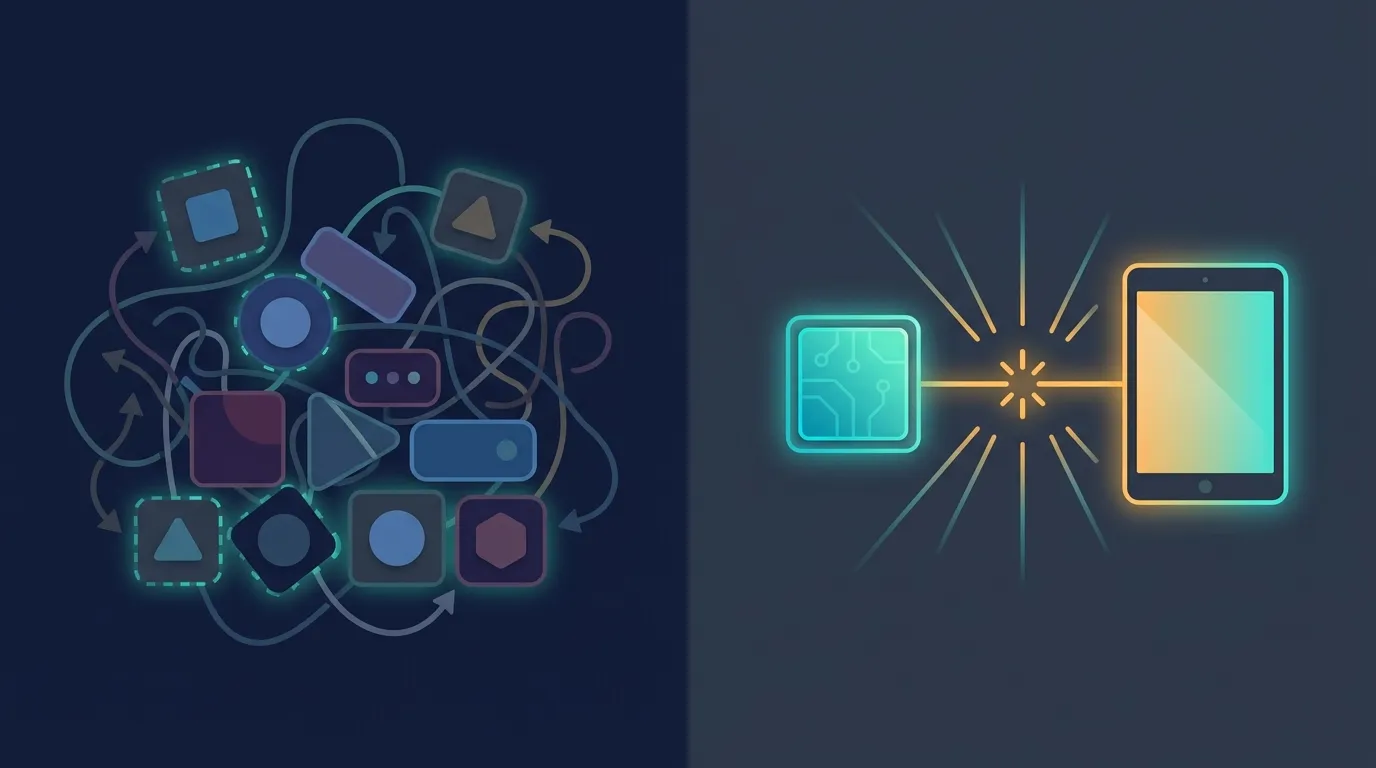 Comparison illustration showing fast text sharing versus slower methods