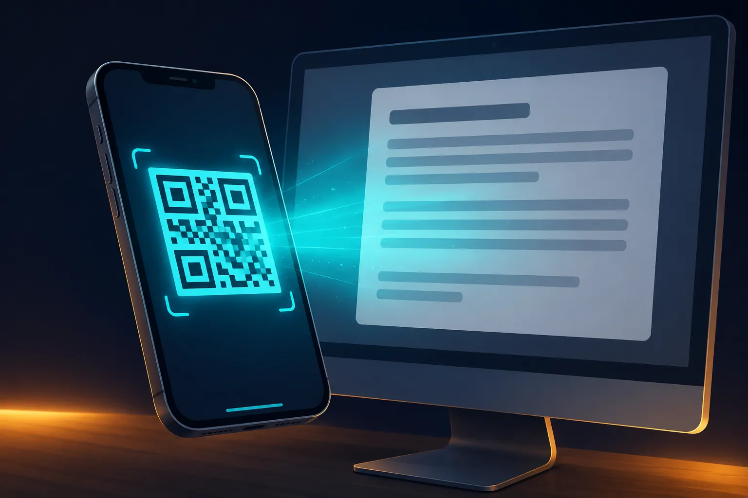 Scanning a QR code to retrieve text for printing at a shop computer