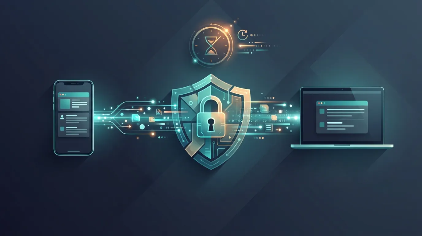 Secure text transfer between phone and laptop