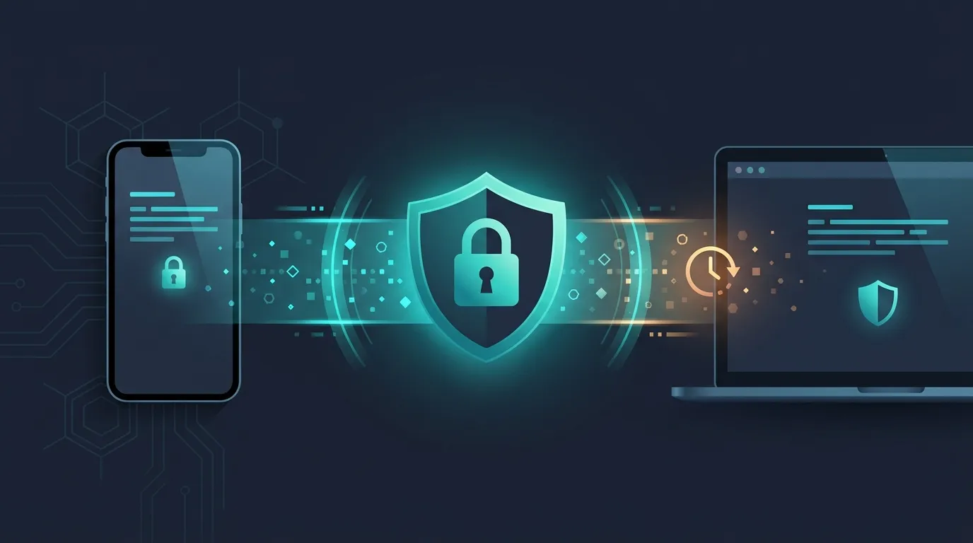 Secure temporary text transfer from phone to computer