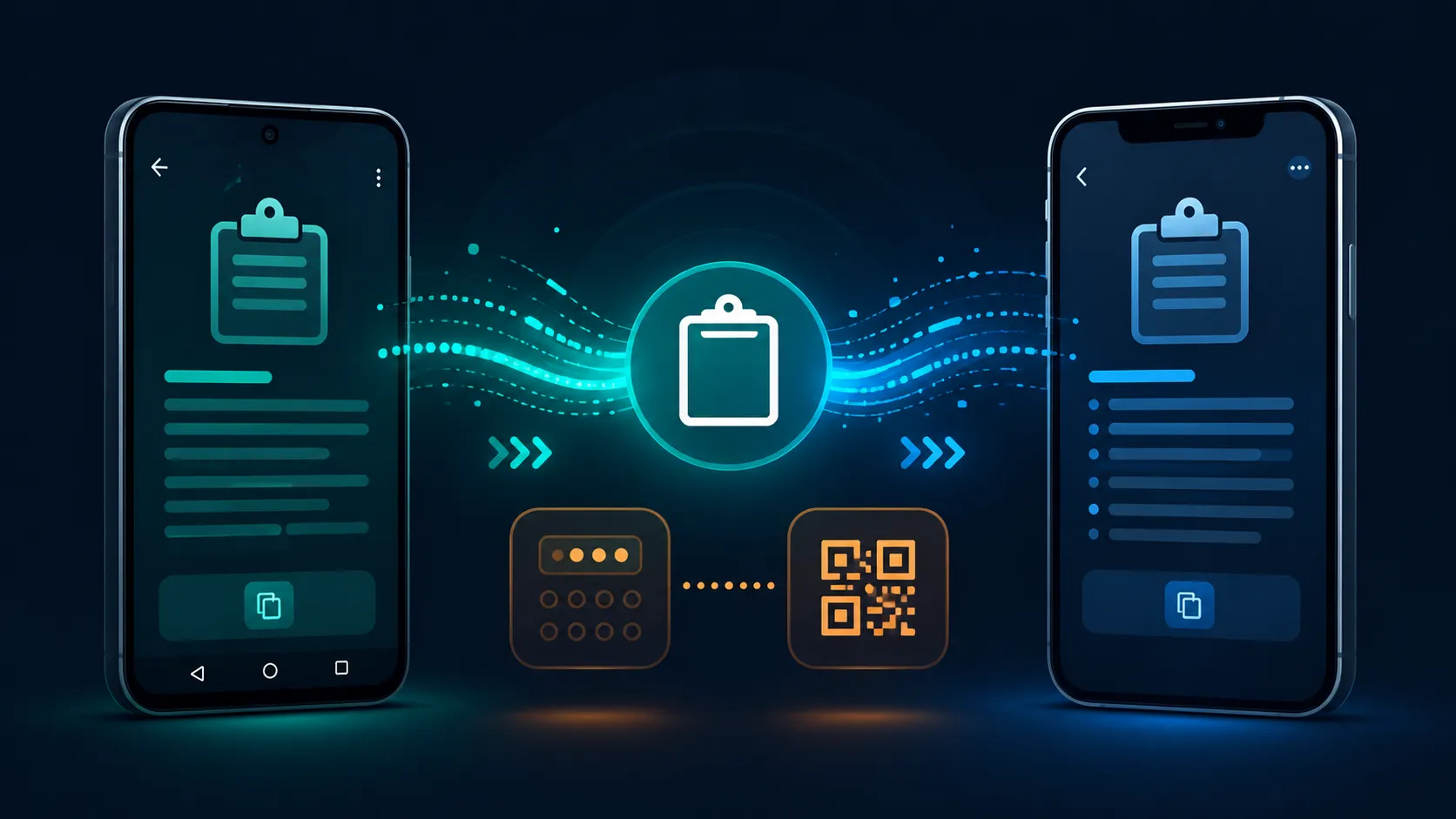 Share text between Android and iPhone using an online clipboard