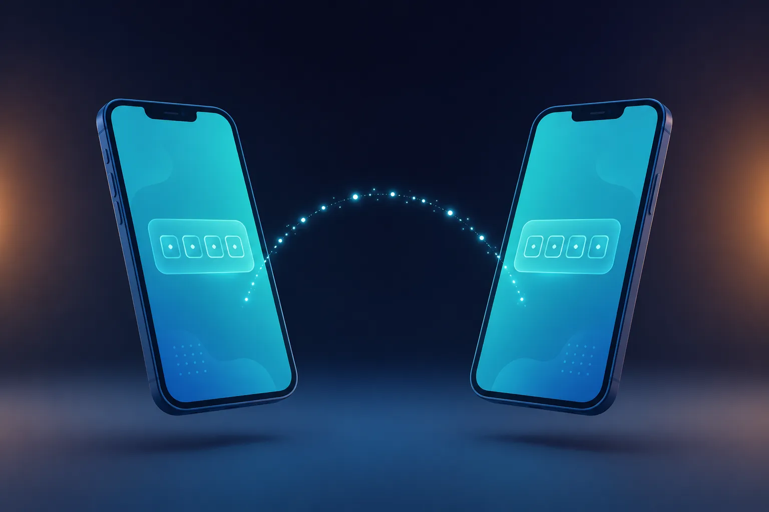 Share text without saving contact by exchanging a PIN between two phones