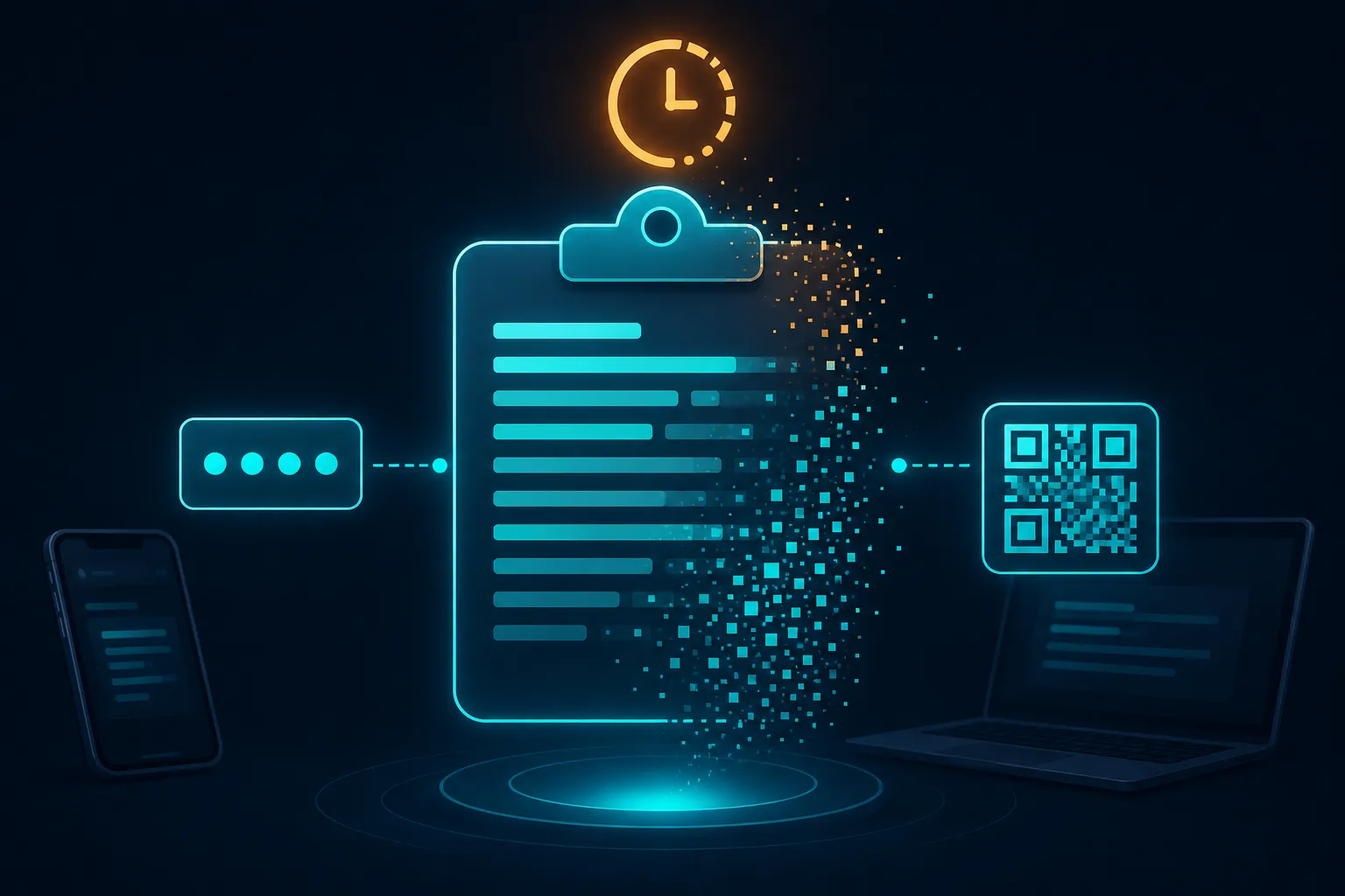 Temporary text sharing on a shared computer without installing an app