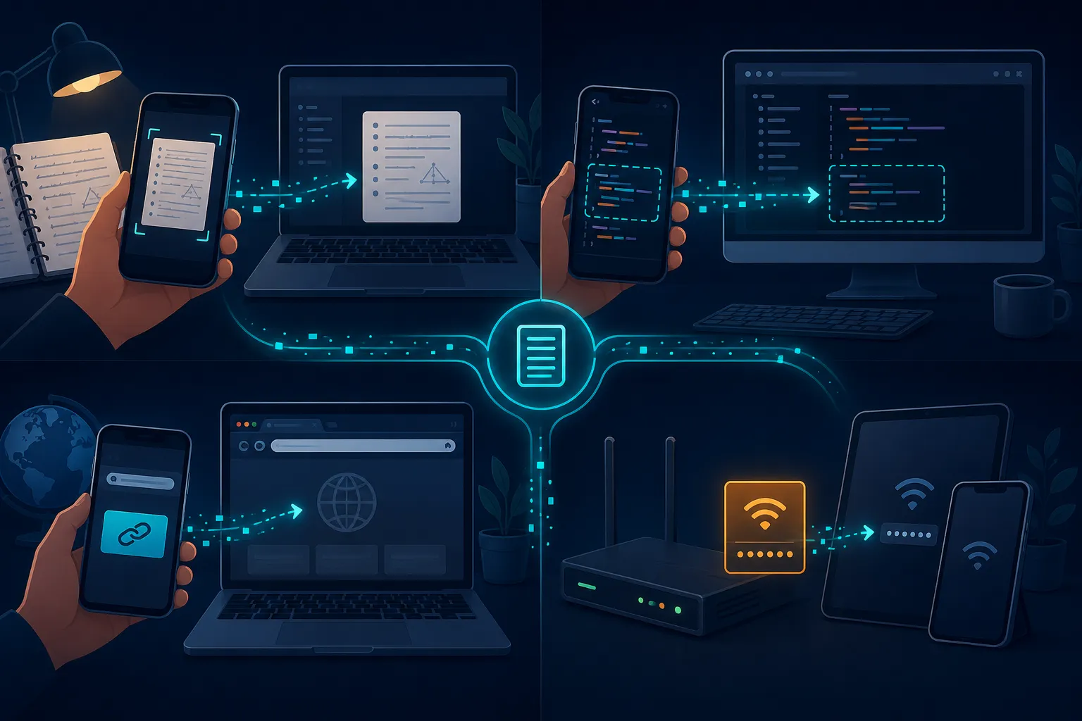 Real-world use cases for transferring text online
